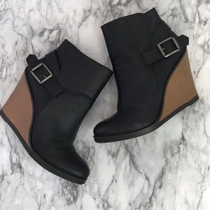 Mossimo Black Wedge Ankle Booties